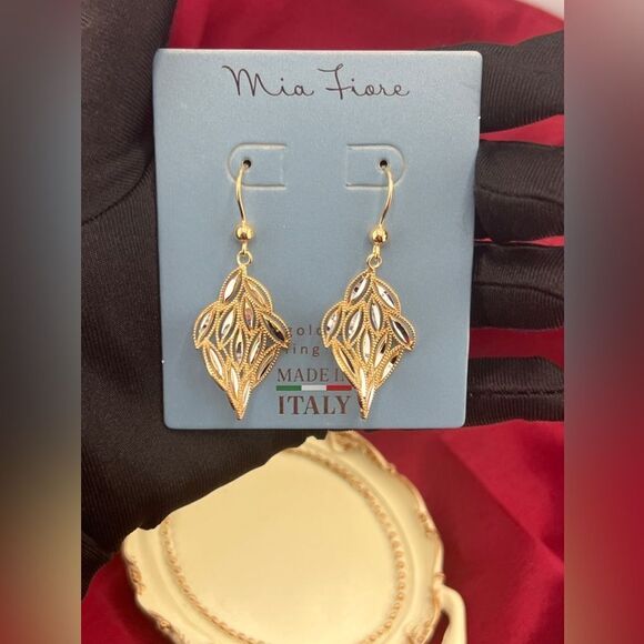 18k Gold Plated Sterling Silver Earrings by Mia Fiore - Picture 4 of 6